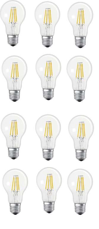 [Paquete de 12][ Ebay Alemania] Lámpara LEDVANCE VolksLicht E27 LED | bluetooth | blanco cálido | controlable