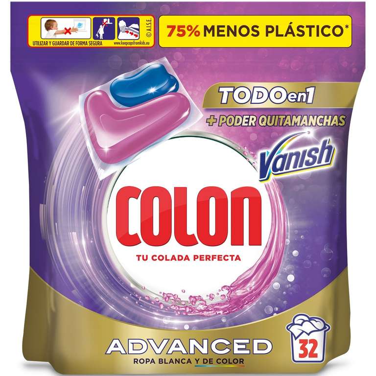 Colon Vanish Advanced Detergente para la ropa 32 cápsulas (10'05€ sin cupones)