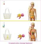 Barbie Color Reveal con espuma Piña, muñeca sorpresa con vestido y accesorios de moda de verano de juguete
