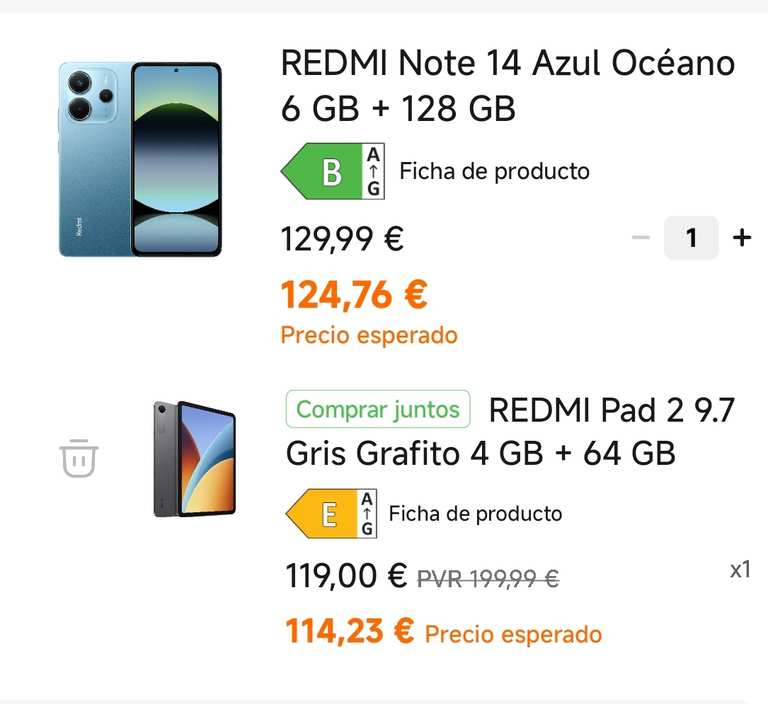 Imagen de Móvil Xiaomi Redmi Note 14 (6gb 1