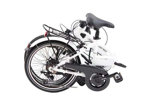 F.lli Schiano E- Sky 20" Bicicleta Eléctrica Plegable, Unisex Adulto, Blanca