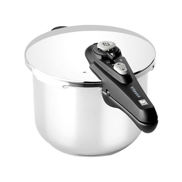 Olla Express BRA Vitesse de 4 Litros (Acero Inox 18/10, 2 Niveles de Presión, Fondo Difusor Inducción)