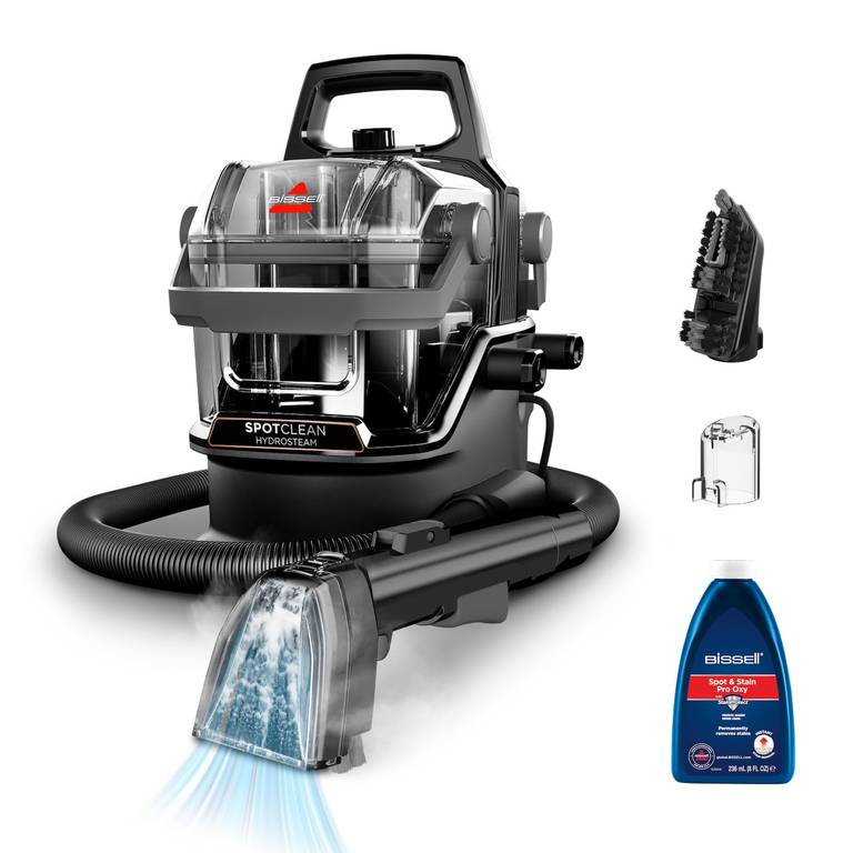 BISSELL SpotClean HydroSteam, Aspiradora de Agua Tapicería, Lava Aspiradora con Tecnología HydroSteam, Modo de Vaporeta, Alfombras