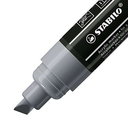Marcador acrílico STABILO FREE Acrylic T800 - Estuche con 5 colores - 4-10 cm