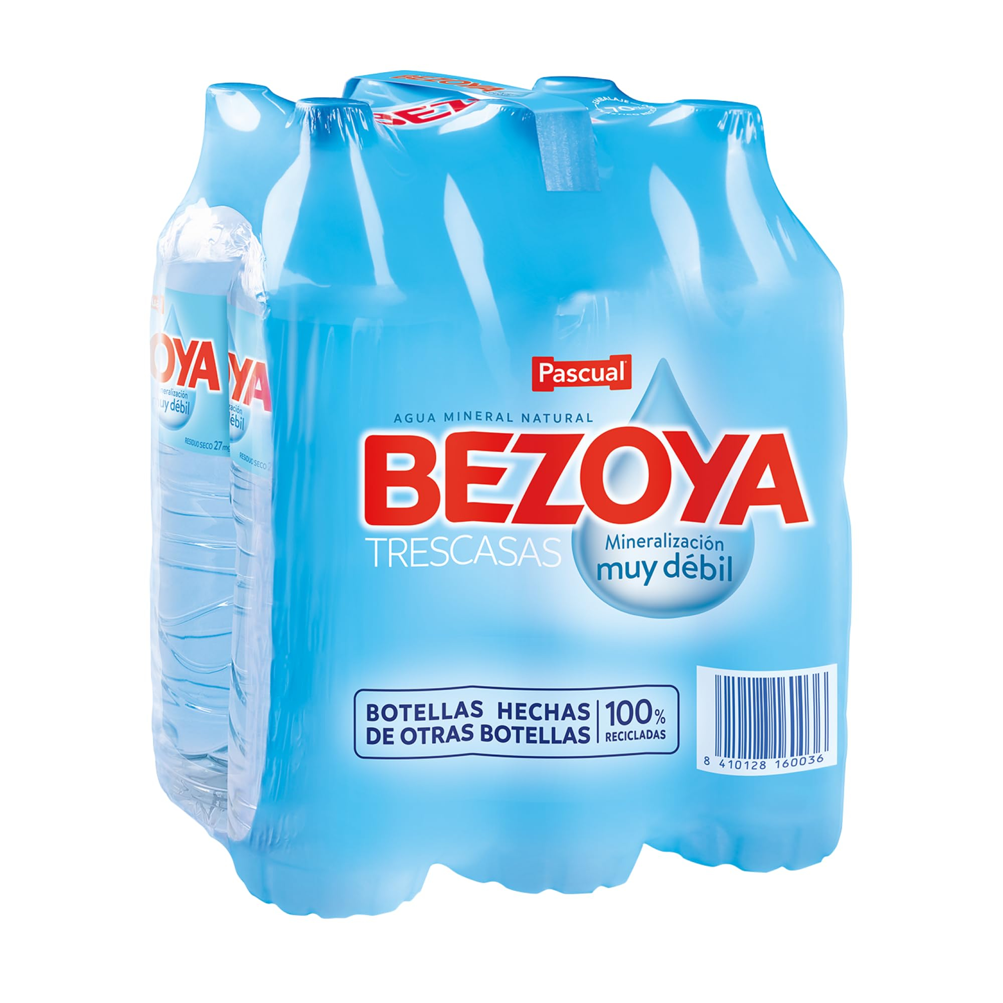 Pack de 6 x 1,5 L Bezoya - Agua Mineral Natural - Agua de mineralización muy débil
