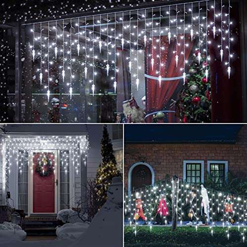 Cortina Luces Navidad Exterior, 10M 360 LED