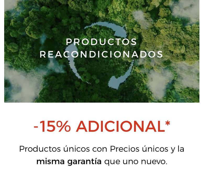 -15% EXTRA en productos reacondicionados El Corte Inglés