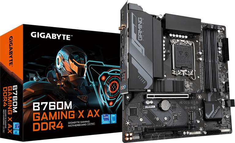 Gigabyte B760M Gaming X AX DDR4 - Placa base Micro-ATX, socket 1700, con WIFI y Bluetooth