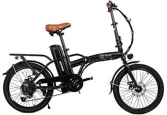 Bicicleta eléctrica - Youin You-Ride Amsterdam, 250W, 25 km/h, Autonomía 45 km, Plegable, 5 modos, IP54, Negro
