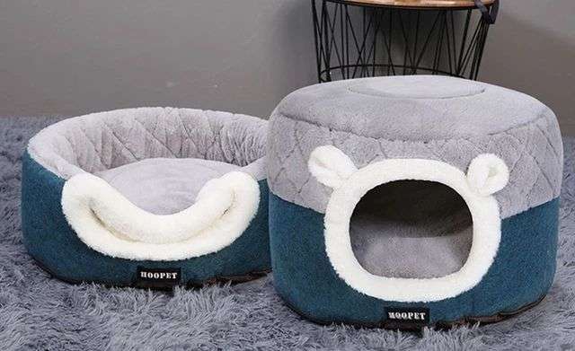 HOOPET-Caseta de felpa suave para cachorros, cama para gatos/perros