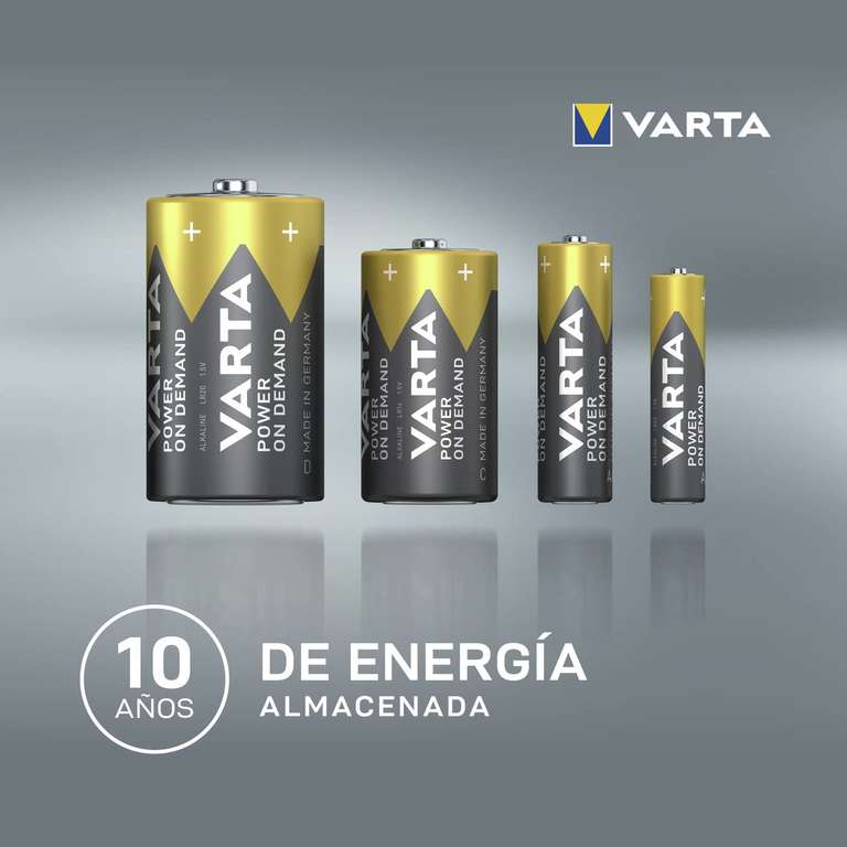 VARTA Pilas AAA, paquete de 50, Power on Demand, alcalinas, 1,5V, inteligentes, para accesorios de ordenador, dispositivos Smart Home