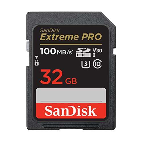 SanDisk Tarjeta SDHC Extreme PRO de 32 GB 100 MB/s, UHS-I, Clase 10, U3, V30