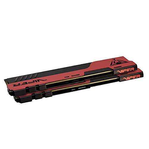 Patriot Memory Viper Elite II DDR4 3200 64GB (2x32GB) C18 Kit de Memoria Gamind de Alto RendimientoRAM XMP 2.0 Negro/Rojo