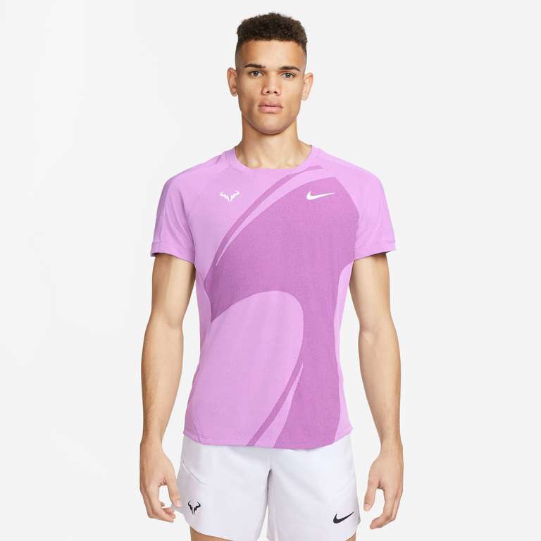Camisetas Rafa Nadal Roland Garros 2023. Azul y rosa. Tallas de la XS a 2XL.Actualización 02/06 últimas tallas S en la azul, la rosa agotada