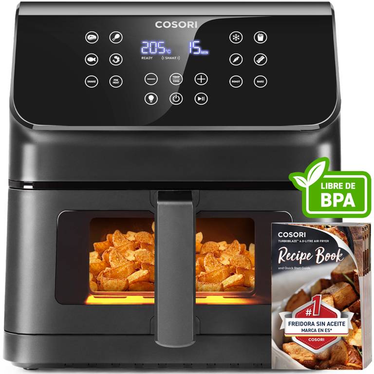 Cosori Freidora de Aire Práctica 6,2L con Ventana Air Fryer 1700W