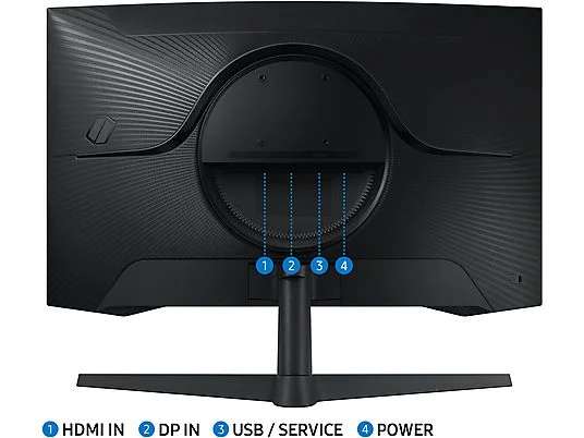 Monitor gaming - Samsung Odyssey G5 LS32CG552EUXEN, 32", WQHD, 1 ms, 165 Hz, FreeSync, Negro [15% descuento desde la APP]