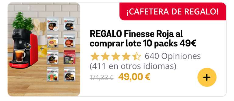 Cafetera Tassimo + 10 packs cápsulas 49€ » Chollometro