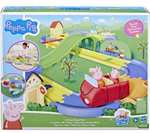 Hasbro Peppa Pig Peppa en la Ciudad Set de Juego para Niñas y Niños con Pista Ajustable, 1 vehículo y 1 Figura, con Sonido