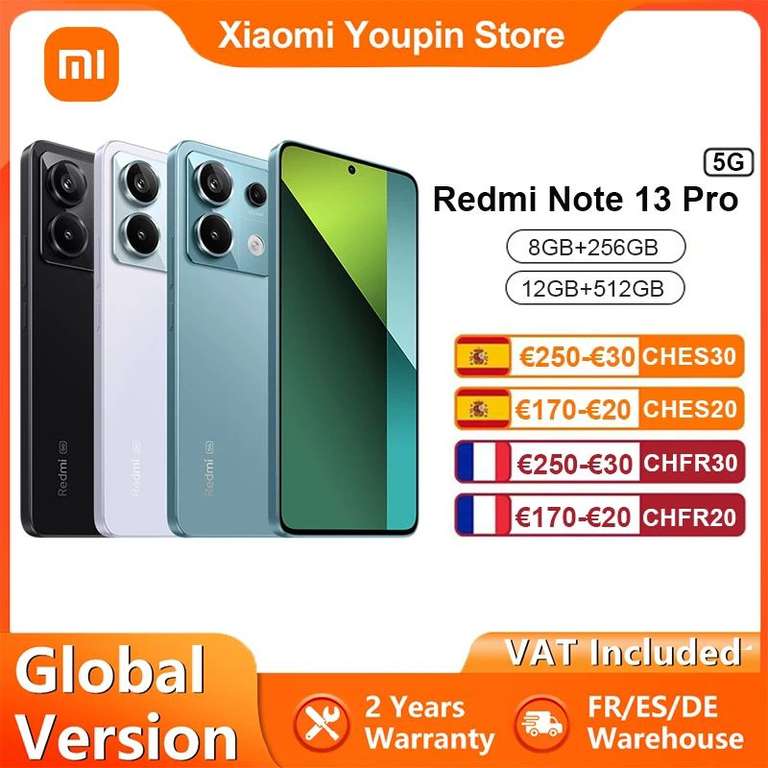 Xiaomi Redmi Note 13 Pro 5G con 8GB/256GB por 272€ - cholloschina