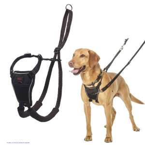 Arnés anti tirones HALTI - Ajustable, Ligero y Fácil de Usar. Reflexiva Adiestramiento canino Arnés para perros medianos (Talla M)