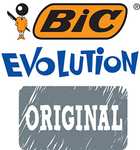 BIC Evolution Original HB, lápices con mina irrompible, agarre firme, color gris, paquete de 12 unidades