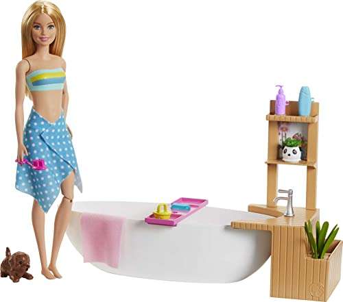 Barbie Muñeca Barbie y su Bañera de Burbujas, juguete regalo para niños y niñas 24