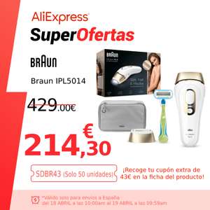 Braun Silk-Expert Pro IPL5014, Depiladora Luz Pulsada - Envio desde España (El 18/04)
