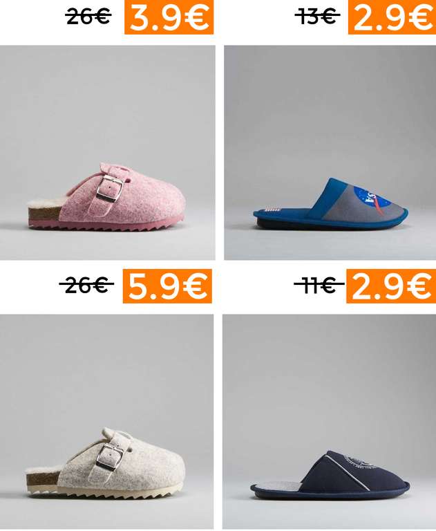 Zapatillas de casa entre 2.9€ y 5.9€ en Merkal