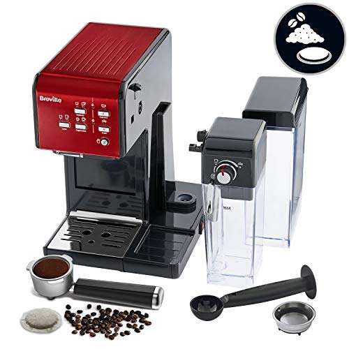Breville Máquina de café y espresso PrimaLatte II | Bomba italiana 19 bar | apta café en polvo o monodosis | Espumador de leche integrado