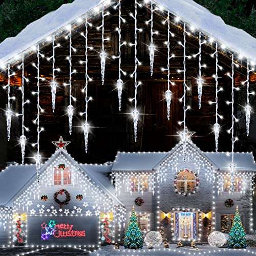 Cortina Luces Navidad Exterior, 10M 360 LED