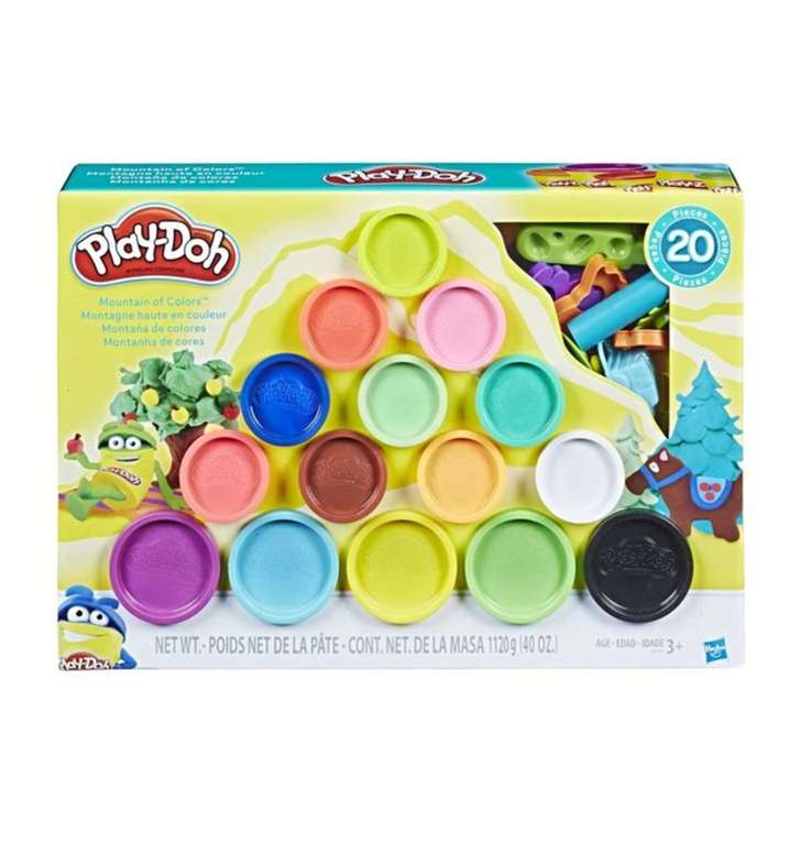 PlayDoh Montaña de colores(15 tarros y 20 piezas/herramientas)