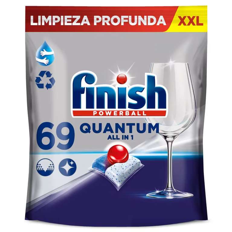 Finish Powerball Quantum All in 1 Pastillas para lavavajillas Regular 69 pastillas