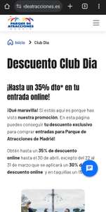 ¡35% de descuento directo en Parque de Atracciones al ser del Club Dia! Hasta 4 entradas por cupón