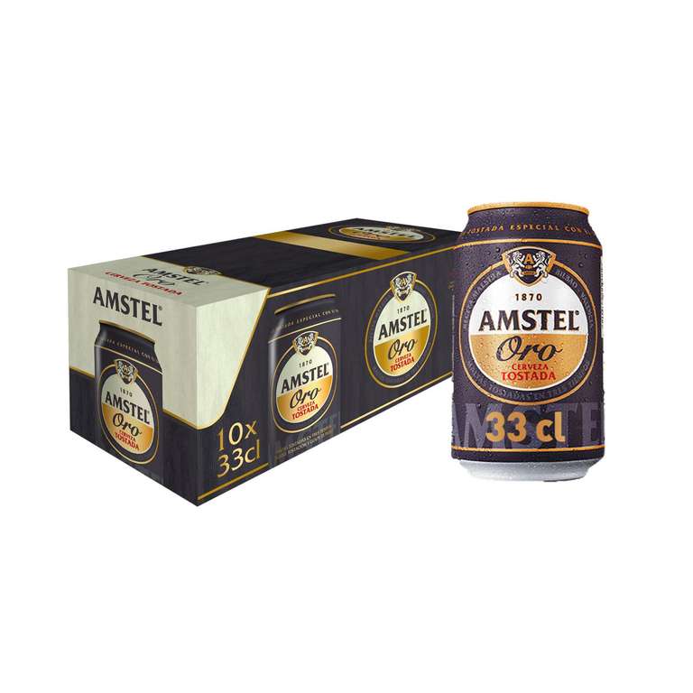 20 latas Cerveza tostada Amstel Oro pack 10 latas 33 cl. VER DESCRIPCIÓN