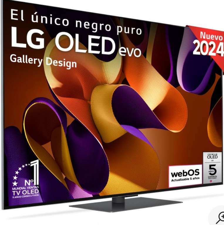 TV LG OLED evo 4K de 55" G4, Procesador Máxima Potencia a11, Dolby Vision/DOLBY ATMOS, SmartTV webOS24 OUTLET