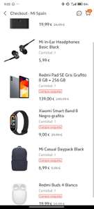 Redmi Pad SE (8gb 256gb) + Powerbank + Xiaomi Band 8 + Auriculares Bluetooth con cancelación de ruido + Mochila. (Con mi points 144€)