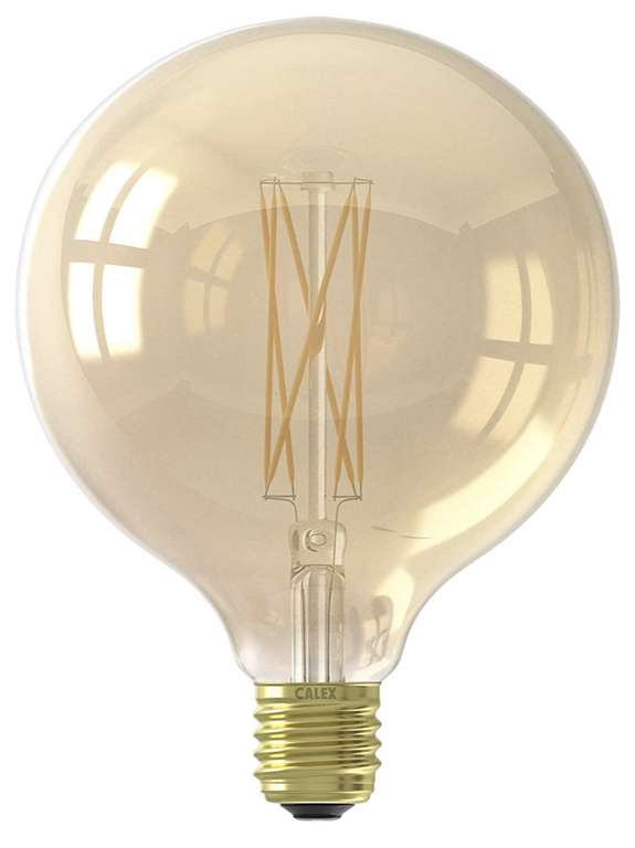 Bombilla Globe Lámpara LED filamento Oro 4W (equivalente a 40W) Gran Capacidad E27125mm