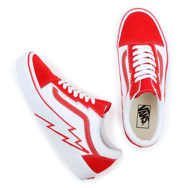 Vans Sneakers 2-Tone Old Skool Bolt - cuero - rojo y blanco (Tallas del 37 al 46 )