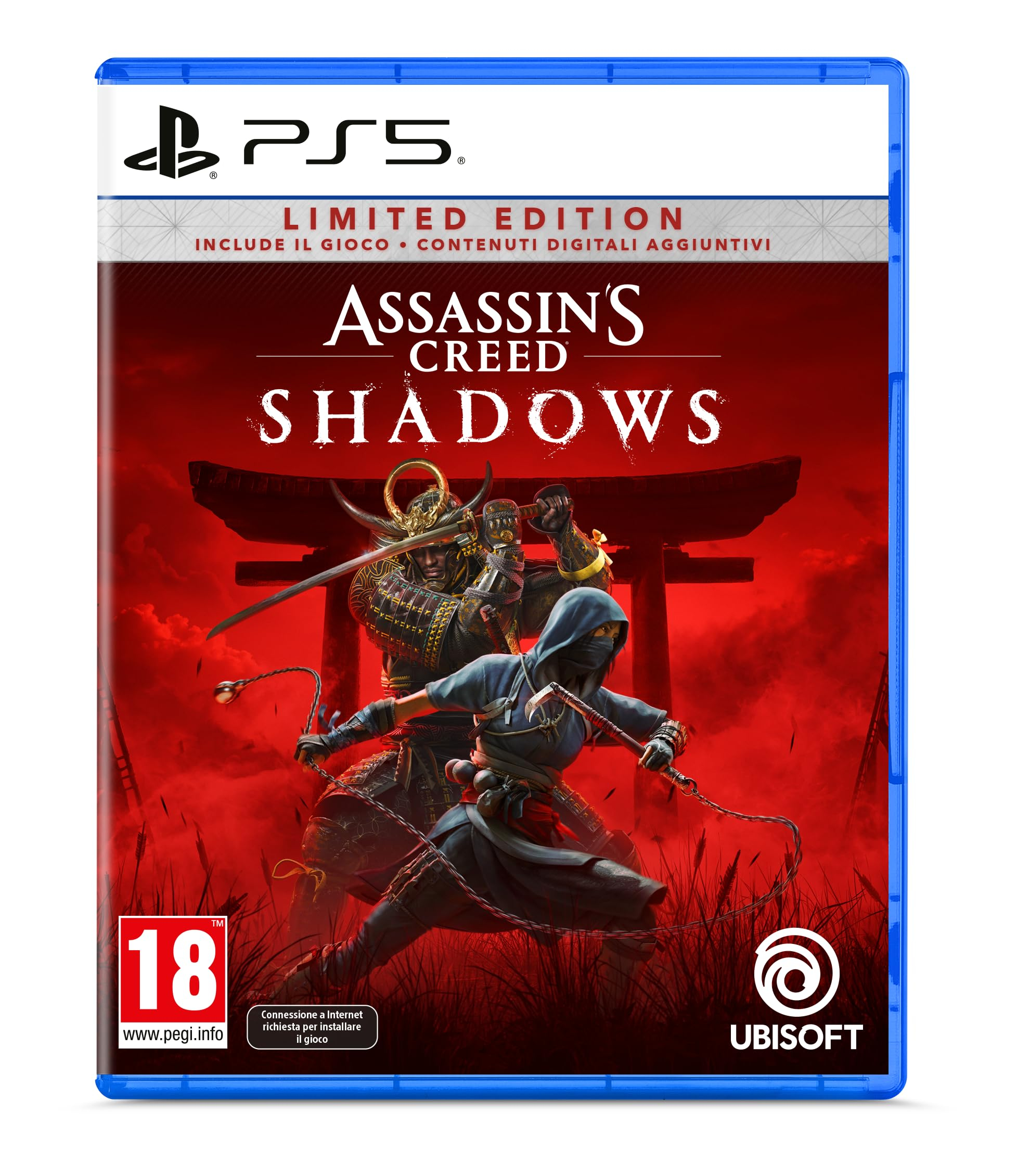 Assassin’s Creed Shadows Limited Edition – PS5 , Voces y Textos en Español, Paquete Sekiryū, carátula en italiano