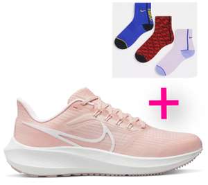 Zapatillas Nike Air Zoom Pegasus 39 + 3 Pares Calcetines Nike. Envío Gratuito, Precio para Nuevas Cuentas. Precio sin Calcetines 42€ + Envío