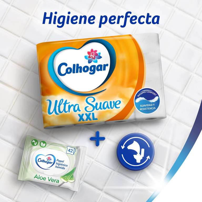 Oferta : 42 rollos de papel higiénico Colhogar por 16 euros