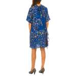 DESIGUAL Vestido m/corta mujer - azul floral