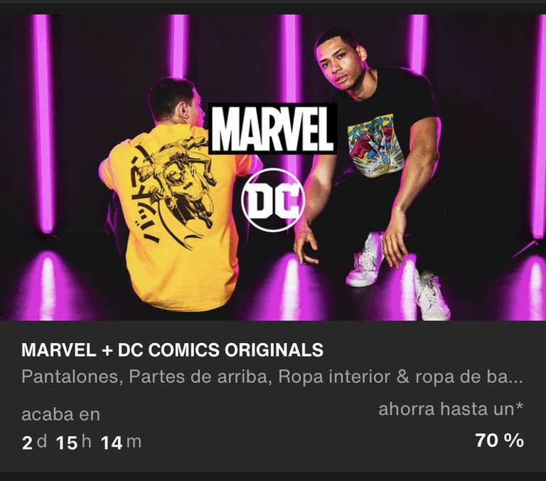 Camisetas Marvel + DC CÓMICS ORIGINAL