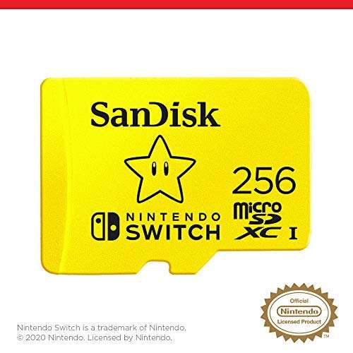 SanDisk microSDXC UHS-I Tarjeta para Nintendo Switch 256GB - Producto con Licencia de Nintendo