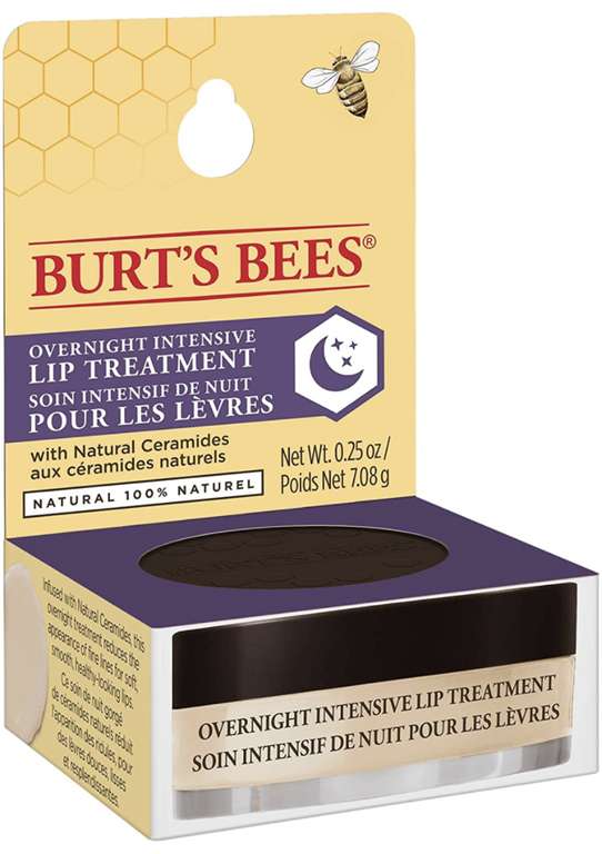 Tratamiento labial intensivo nocturno 100 % natural Burt's Bees, cuidado labial superhidratante - 7,08 g