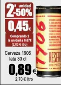 Cerveza 1906 lata 33 cl (2º unidad al 50% de descuento)