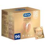 Durex Real Feel Preservativos Sensitivos sensación piel con piel (Pack 96 condones)