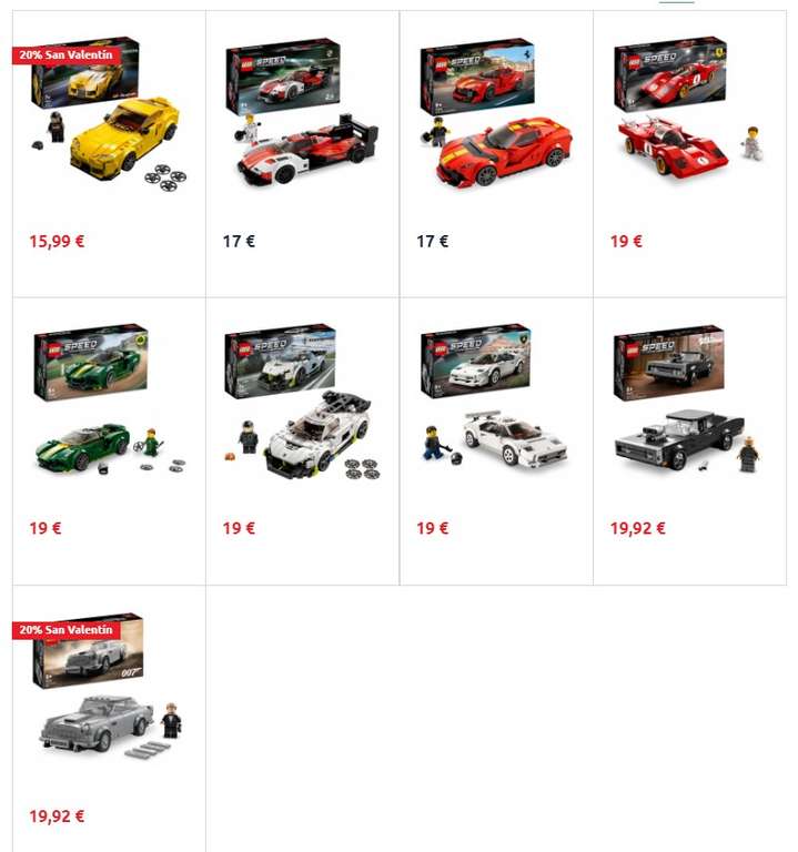 Recopilación LEGO Automóviles a 19€