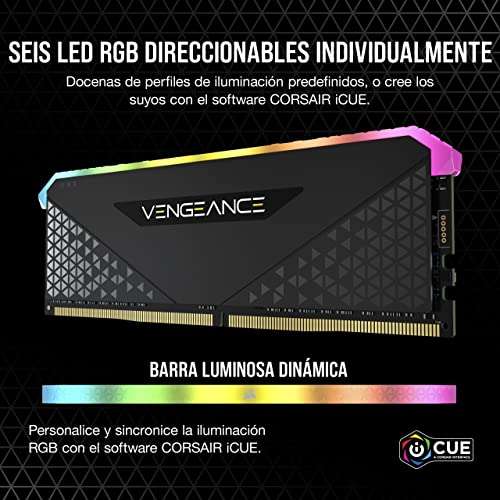 Corsair Vengeance RGB RS 16 GB (2 x 8 GB) DDR4 C16 de 3200 MHz iluminación RGB dinámica
