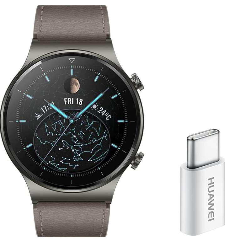 Smartwatch - Huawei Watch GT 2 Pro, AMOLED, Resistente Agua 5ATM, Medición oxígeno en sangre, Gris Nebula.
